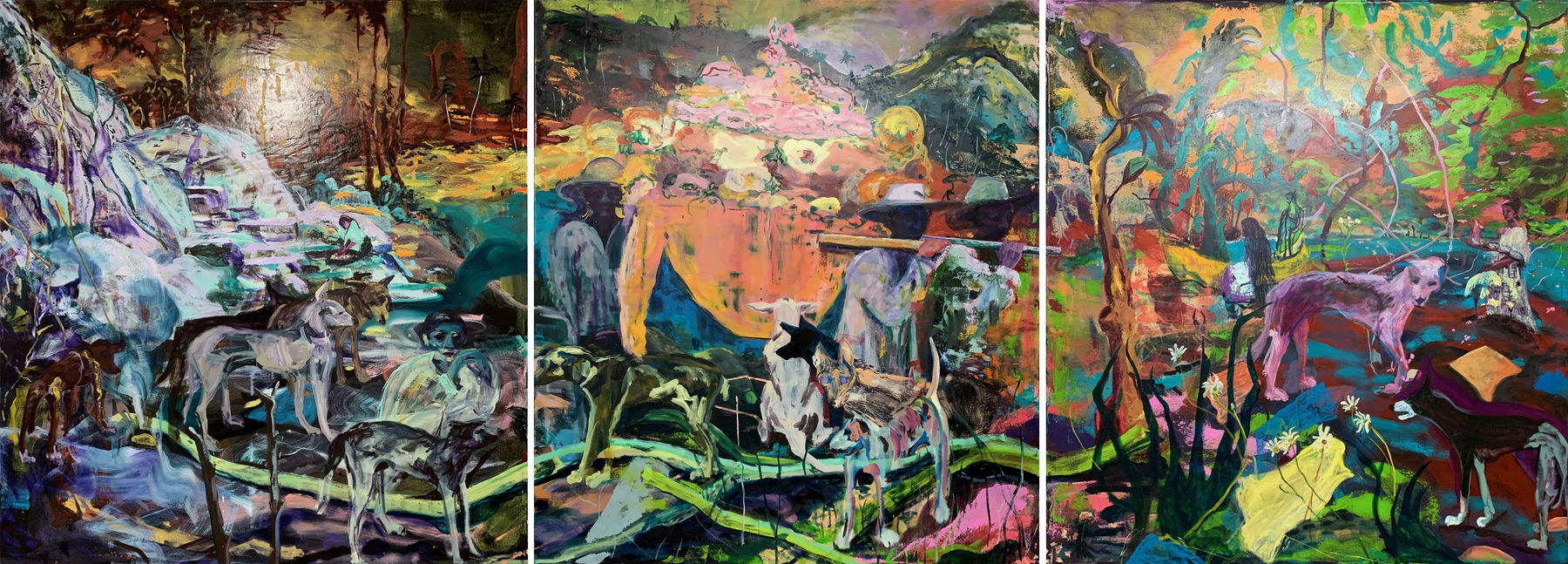 Maia Cruz Palileo, Moving Toward the Sea, Our Many Wishes Lit and Burning Together, 2021