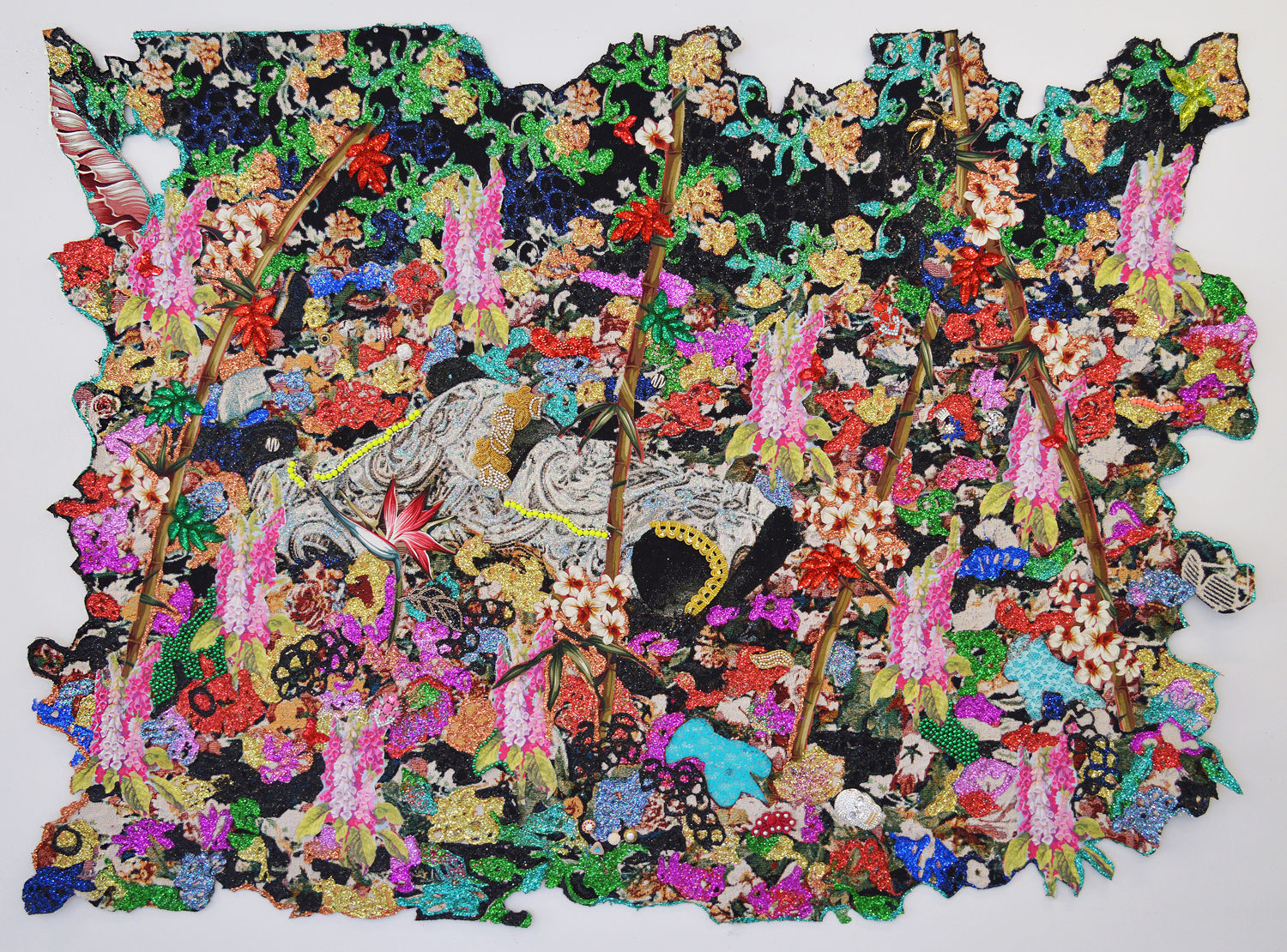 Ebony G. Patterson, the last reach-Dead Treez, 2015