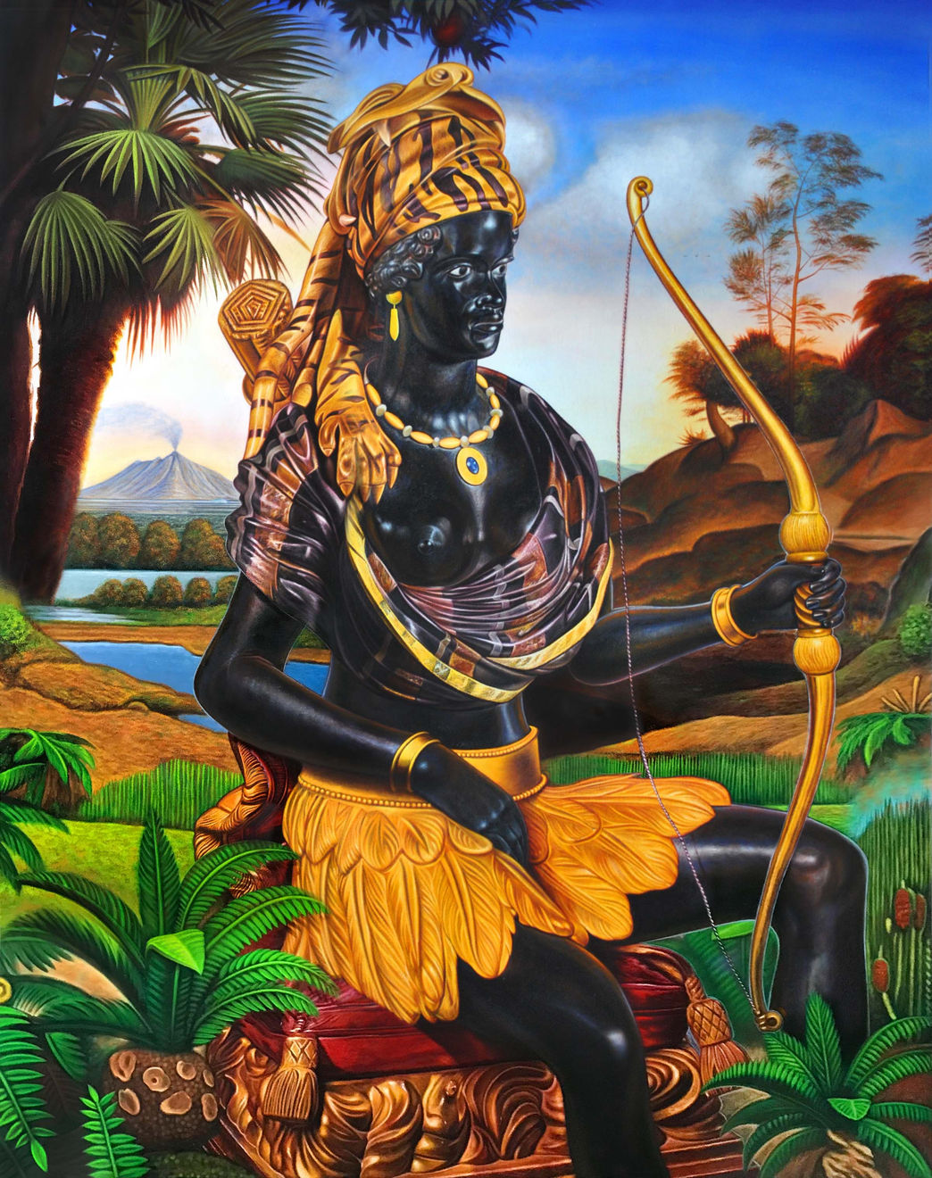 Kajahl, Tigress Guardian In Palmtree Oasis, 2020