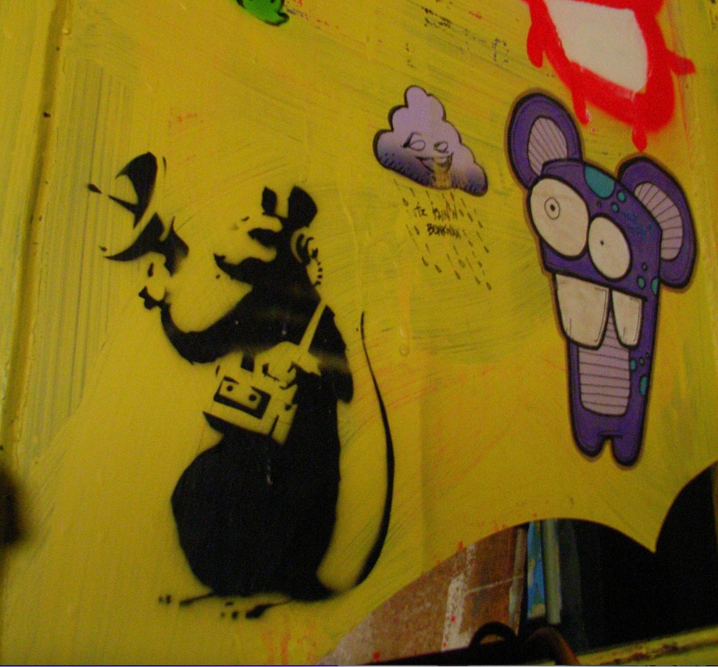 Banksy, Radar Rat , 2002