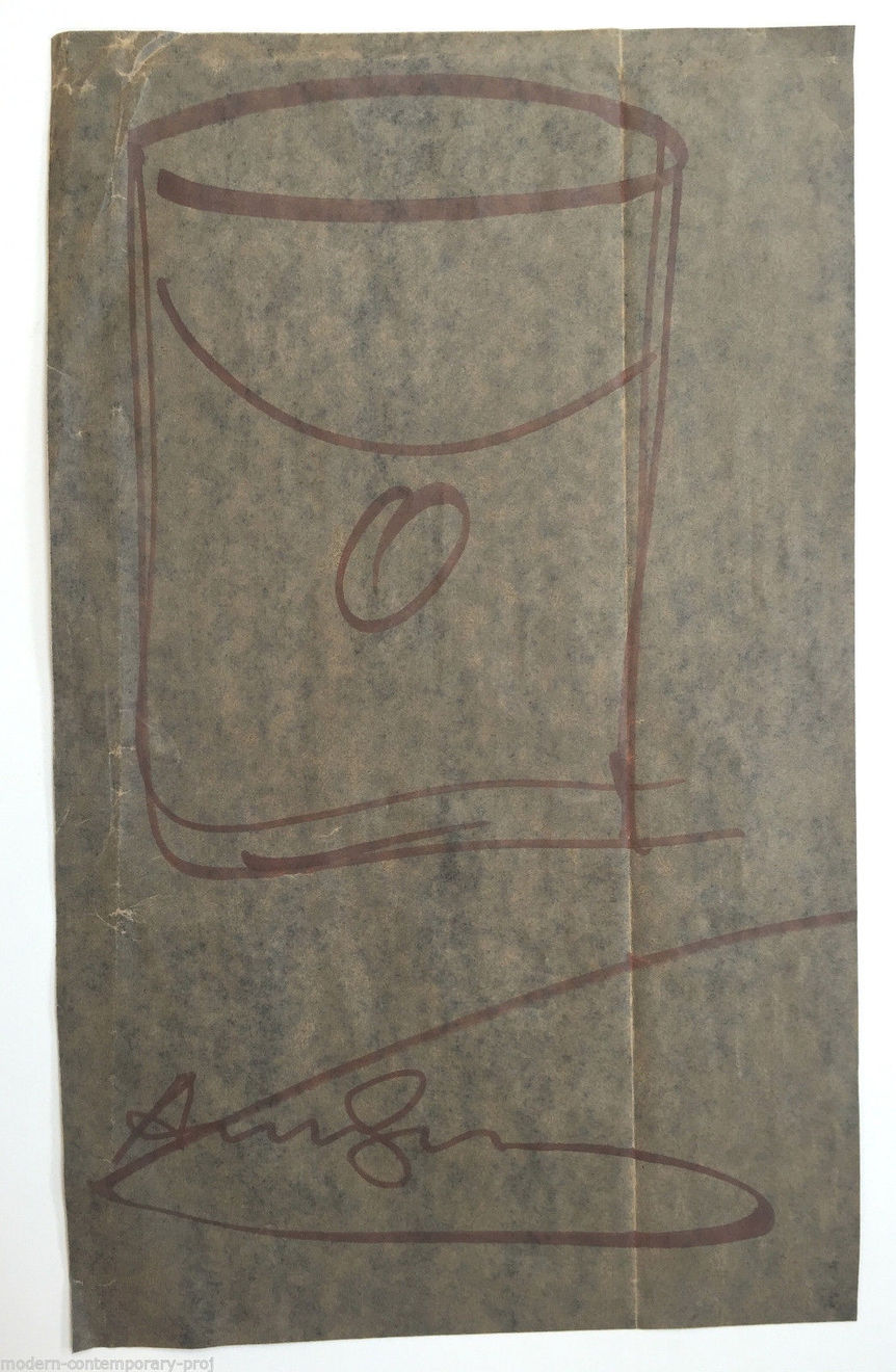 Andy Warhol, LArge soup can drawing., 1980