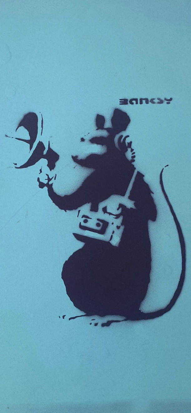 Banksy, Radar Rat , 2002