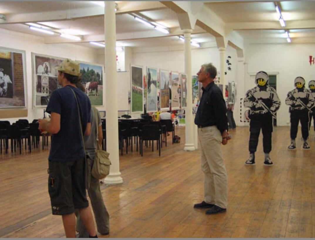 Banksy, "Smiling Copper aka Flying Copper" . (RESERVED), 2003