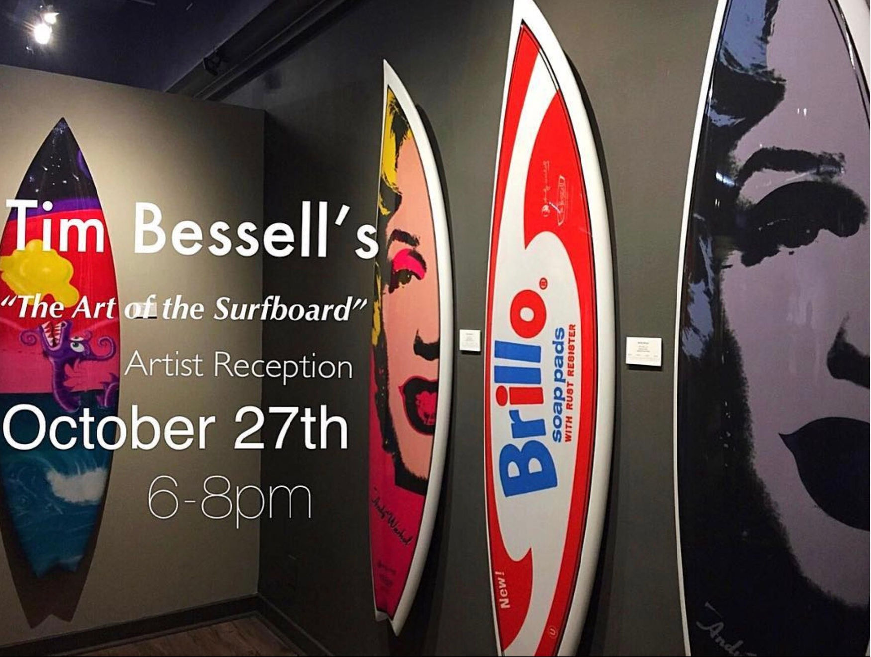 Andy Warhol, "Brillo" surfboard by Tim Bessell, 2021