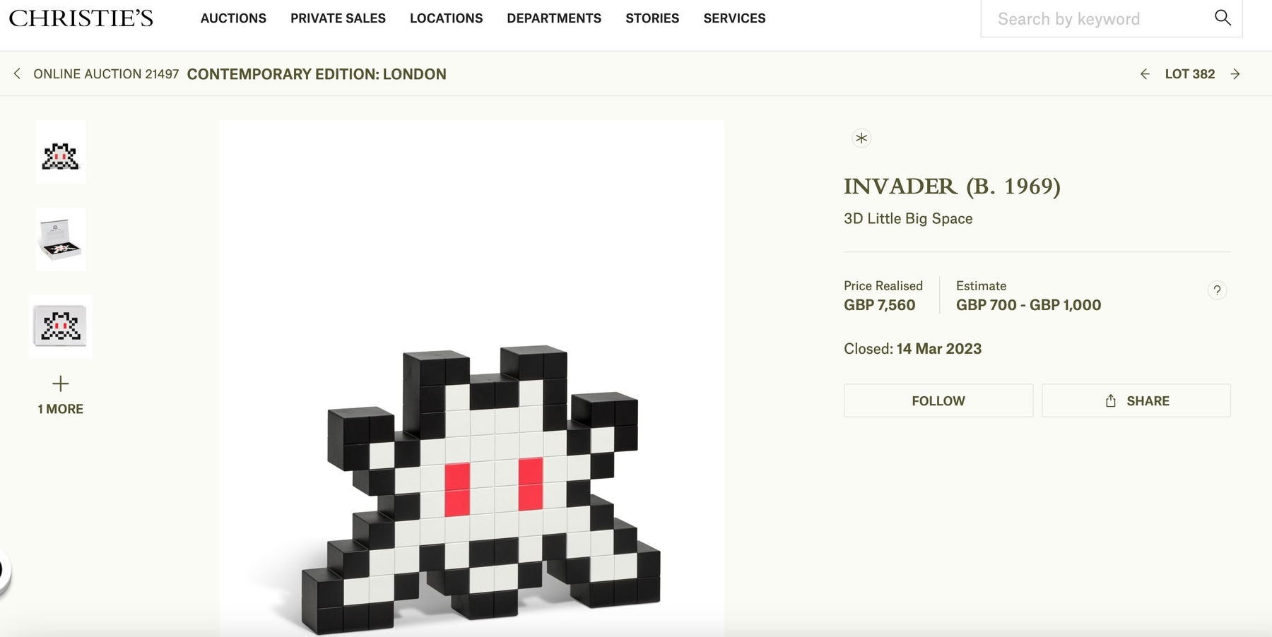 Space Invader, 3D Little Big Space, 2022