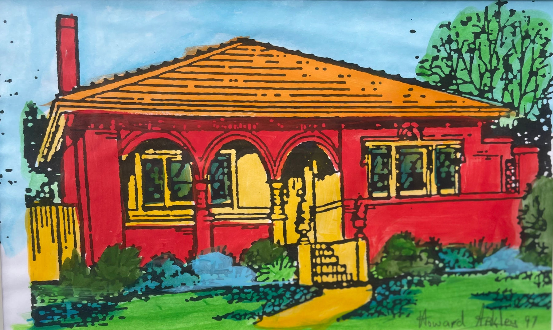 Howard Arkley, Suburban House, 1997