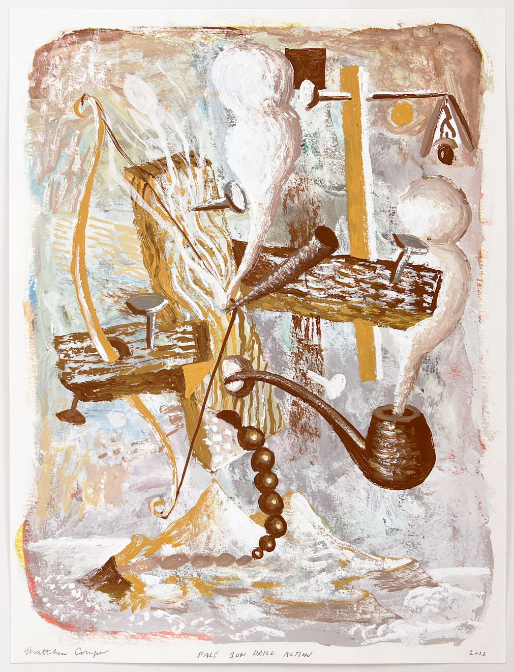 Matthew Couper, Pale Bow Drill Action, 2022