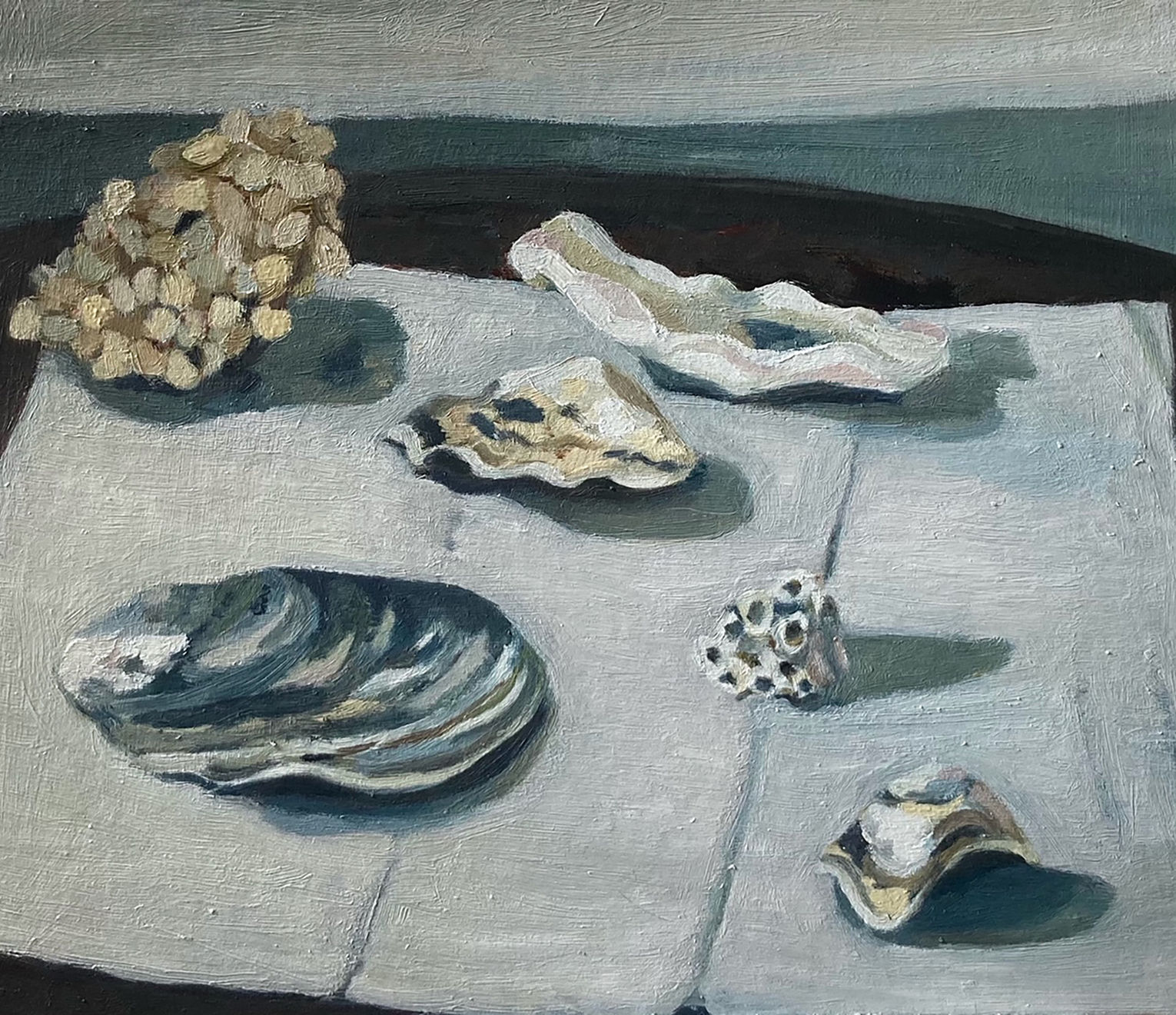 Alison Boult, Still Life with Shells and Sea Sponge, 2021