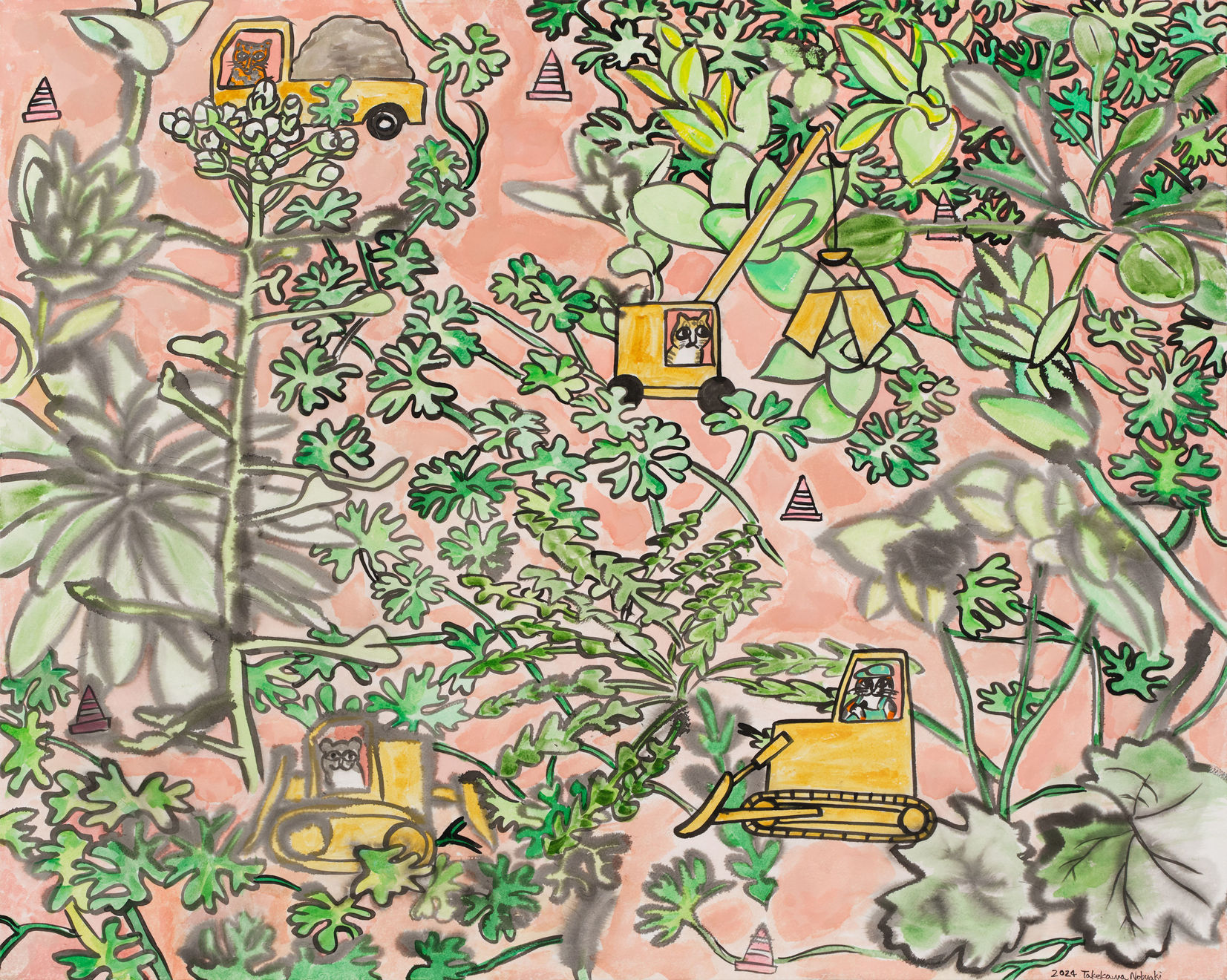 Nobuaki Takekawa, Cat Construction Site (Reclamation), 2024