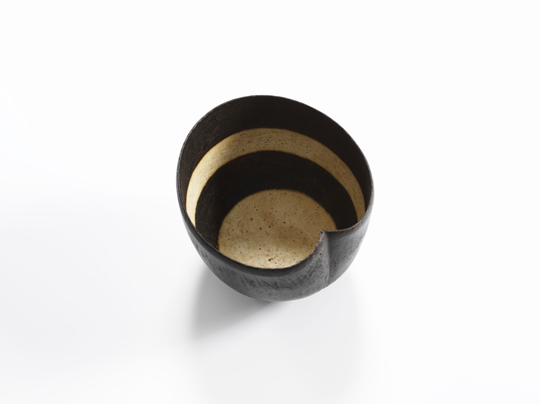 John Ward, Black and White Heart Shaped Vessel, c. 1981