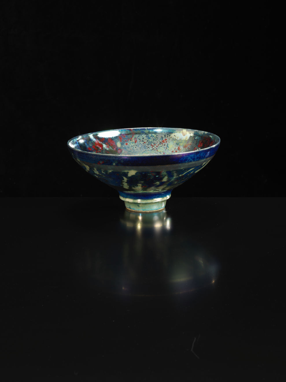 Sutton Taylor, Bowl, Indigo/Reds, 2018