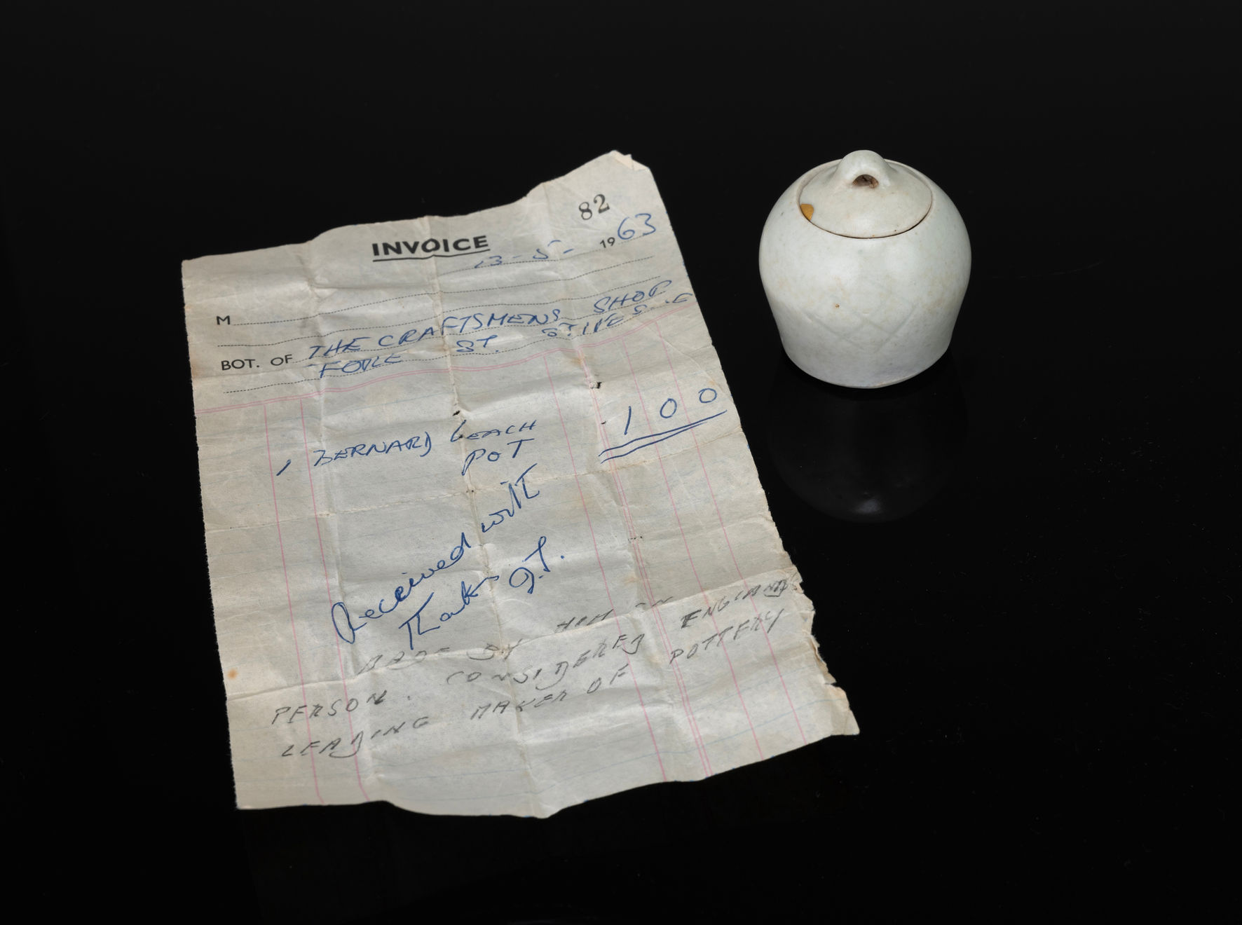 Bernard Leach, Miniature Lidded Jar, 1963