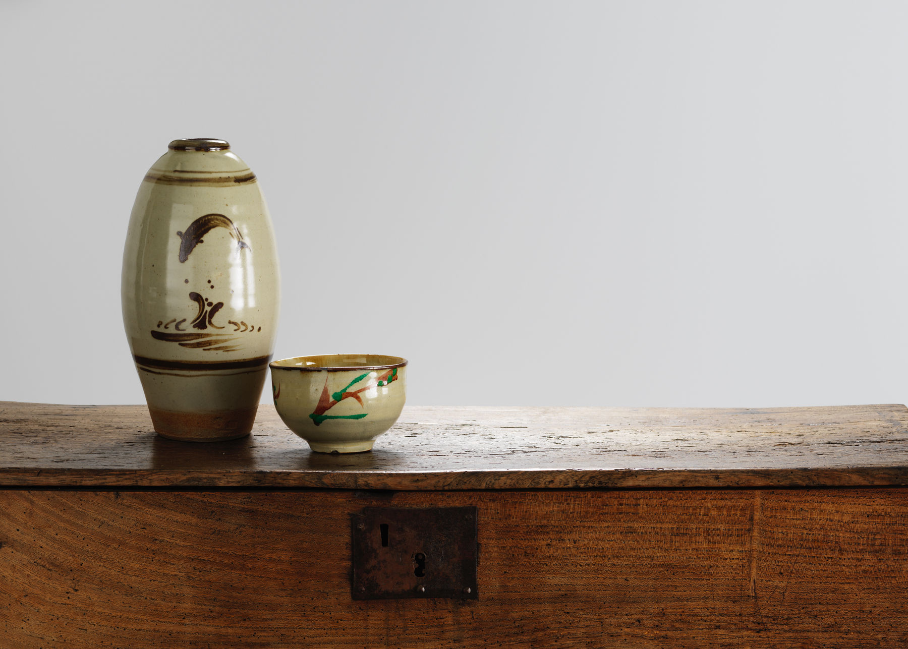 Bernard Leach, A rare and important Leaping Salmon Vase, c1950