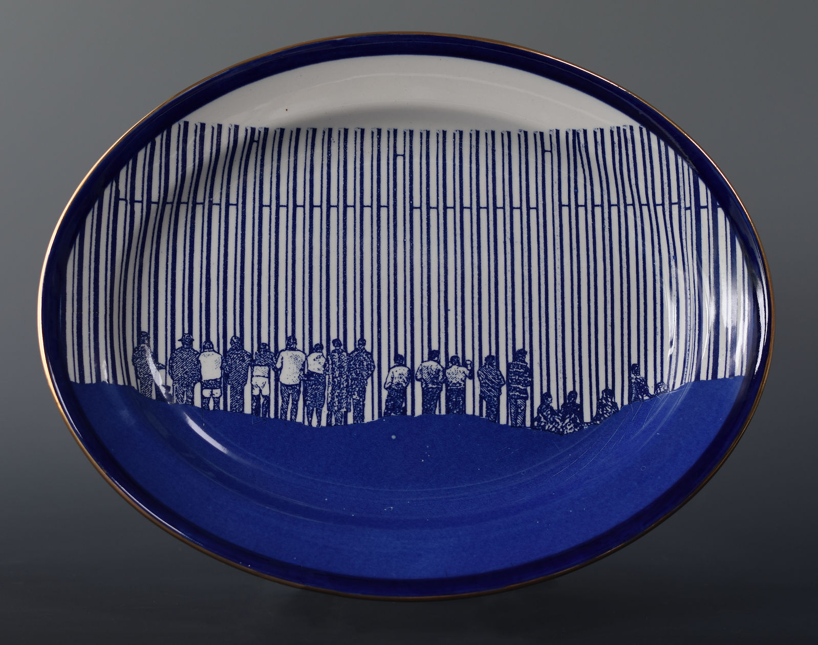 Paul Scott, Cumbrian Blue(s) New American Scenery, Across the Borderline (Trumpian Campaigne No:5), 2020