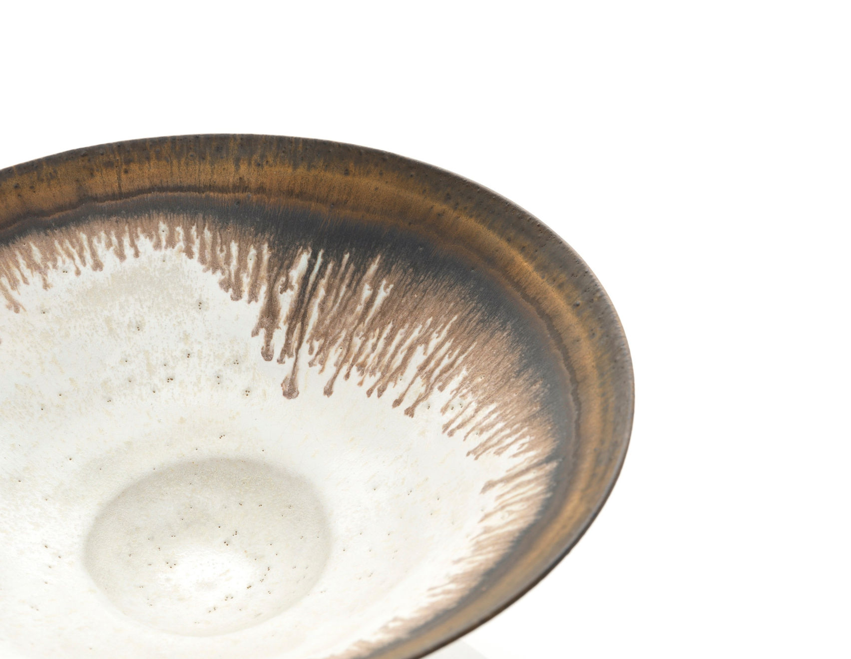 Lucie Rie, White Bowl with Bronze Rim, c. 1970s