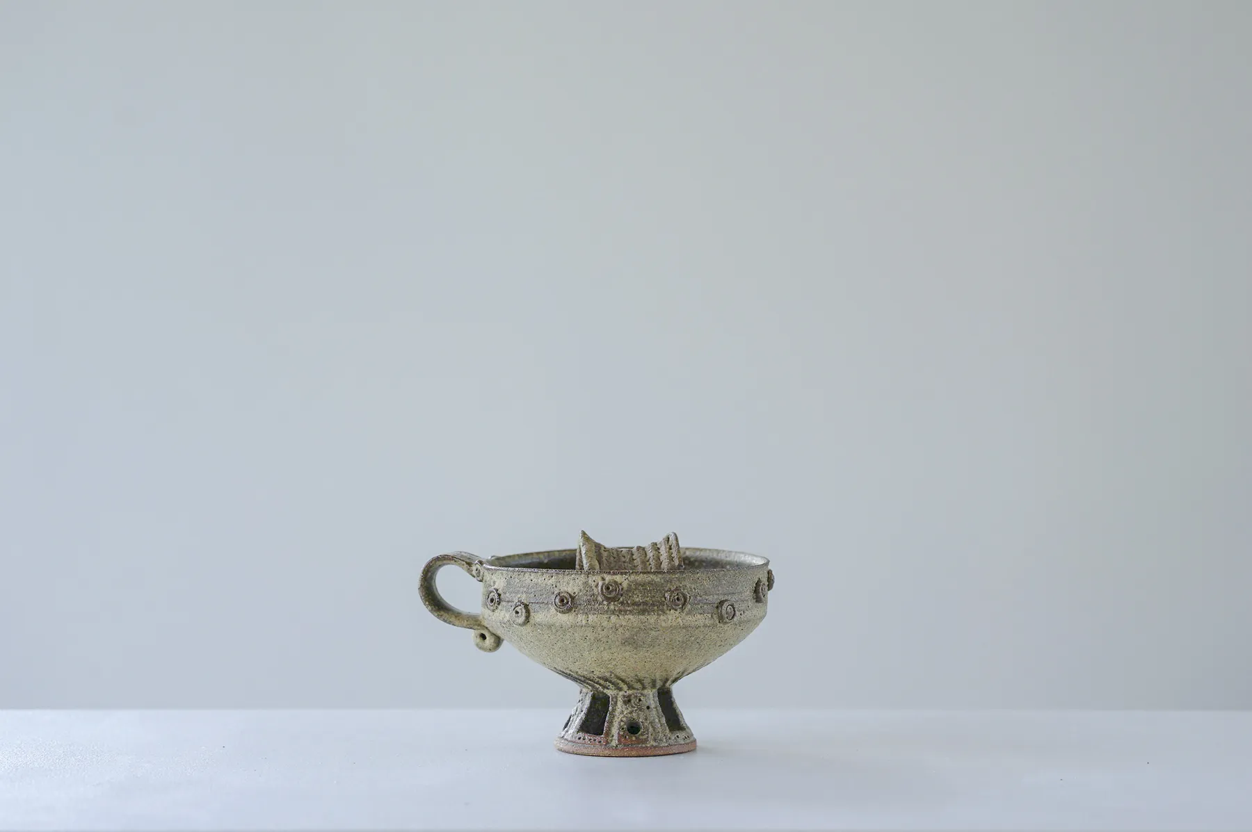 Ian Godfrey, High Footed Cup with House, C1970s