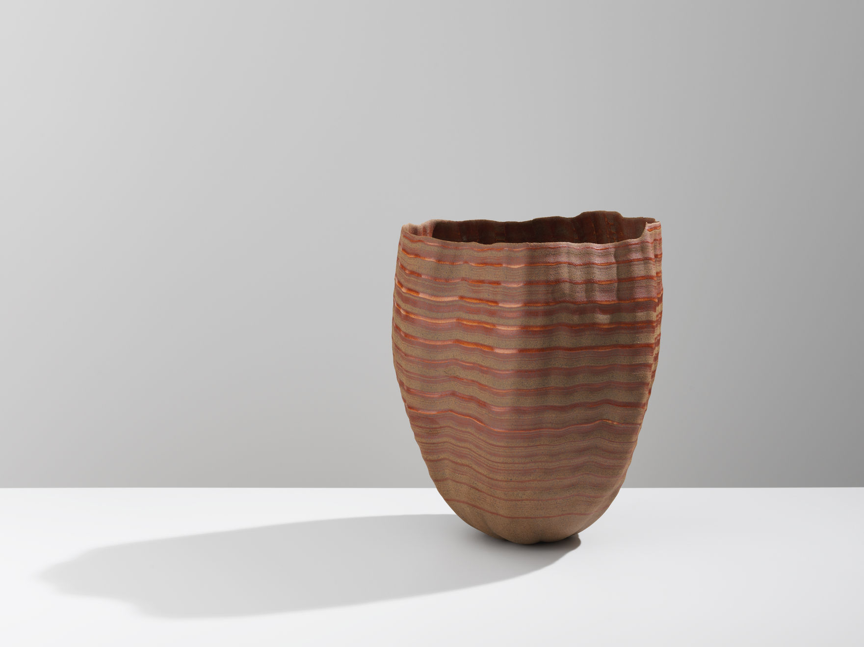 Daniel Fisher, Stoneware, Raw Glazed Vessel, 2018