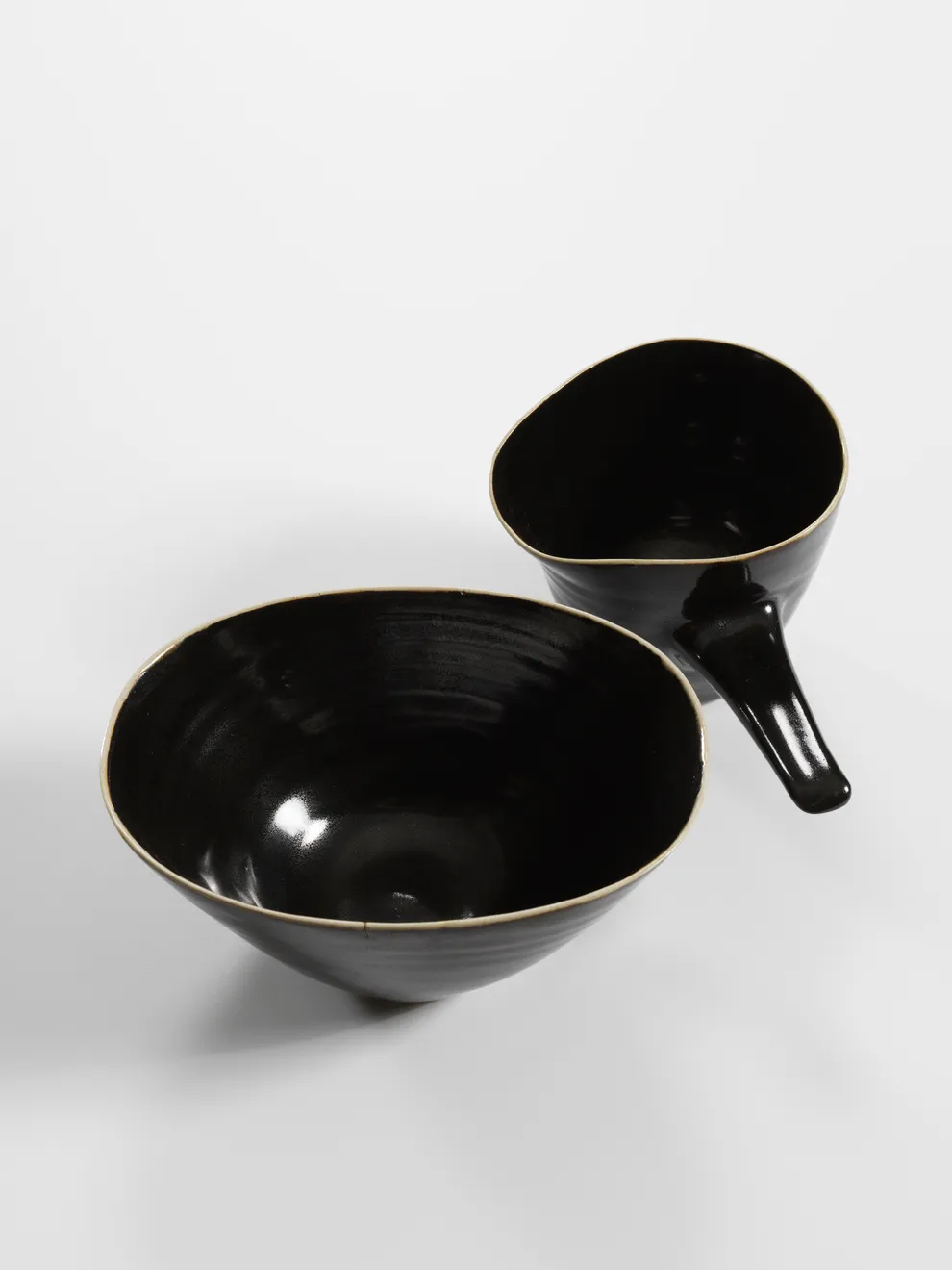 Lucie Rie and Hans Coper, Black Shiny Bowl, c. 1950s