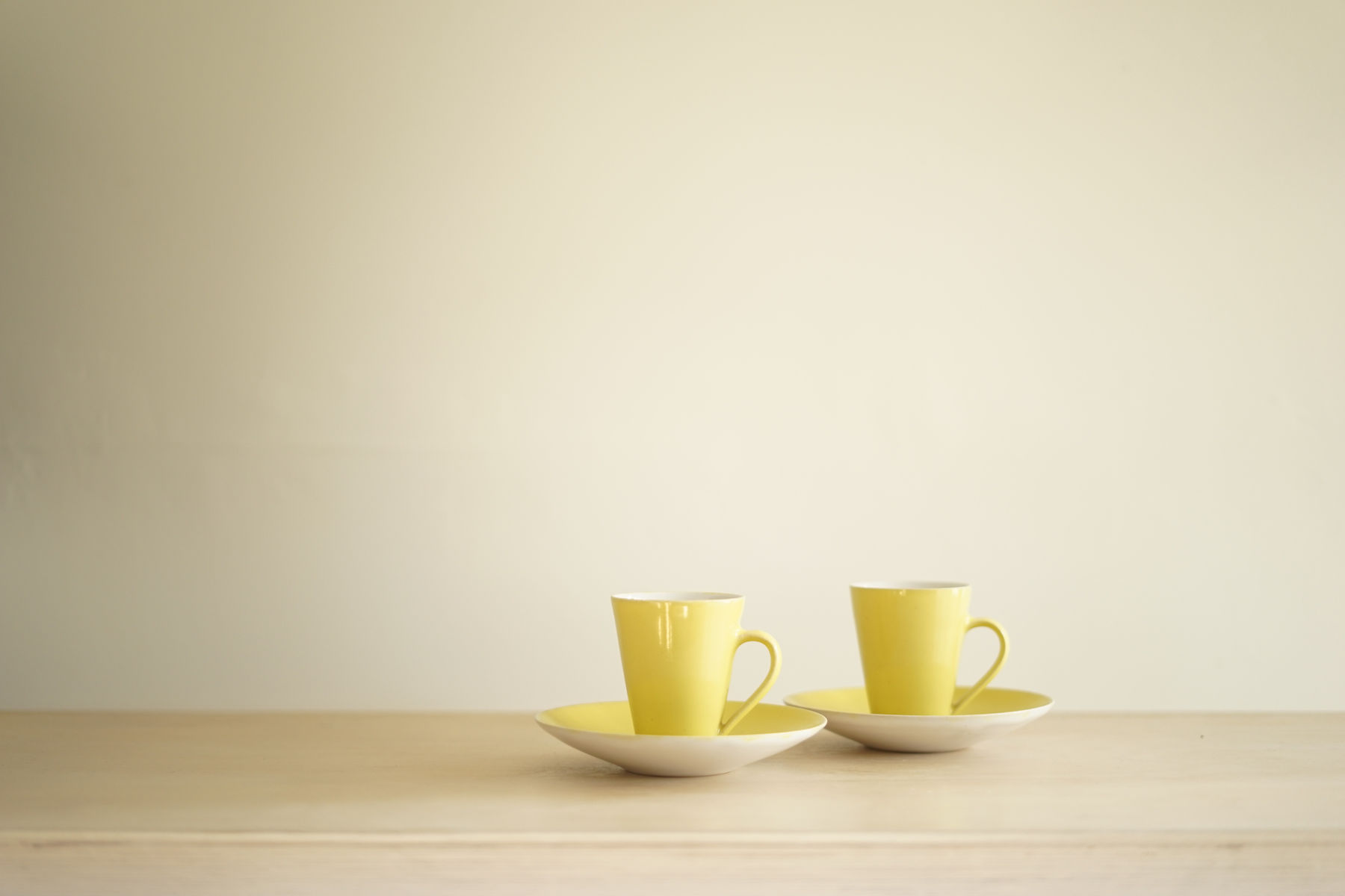 Rupert Spira, Pair of Yellow Espresso Cups