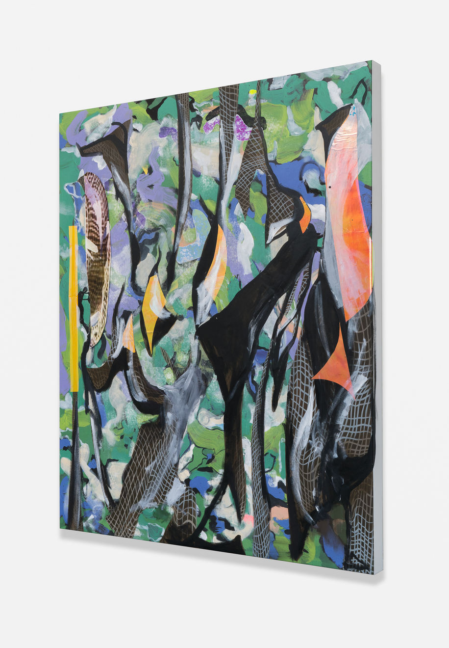 Paula Crown, Untitled (Aspen Map, Purple, Green), 2019