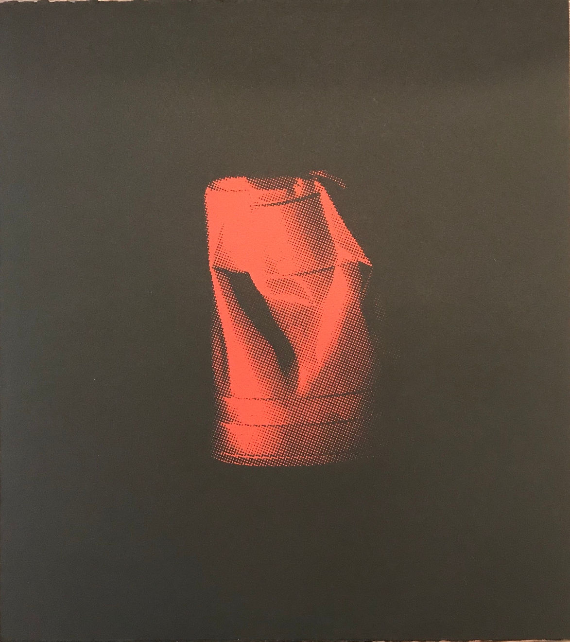 Paula Crown, Untitled (Solo Cup - red on black), 2019