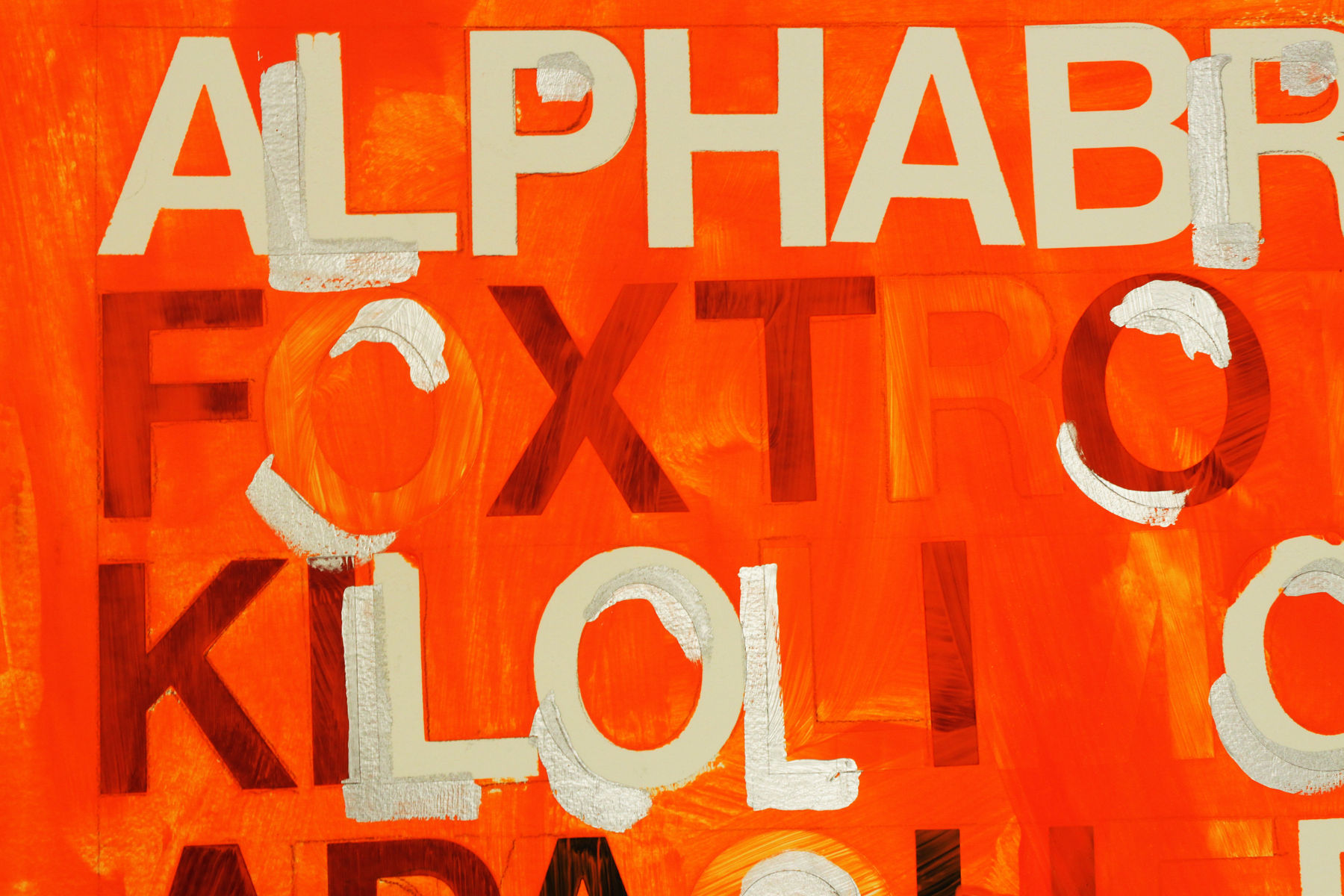 Paula Crown, ALPHABRAVO in Orange, 2011