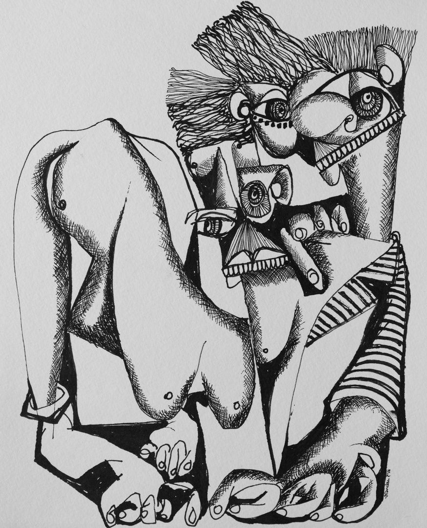 Nandan Purkayastha, Untitled - XIV (Fervent Forms), 2023