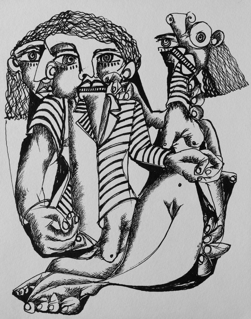 Nandan Purkayastha, Untitled - XV (Fervent Forms), 2023