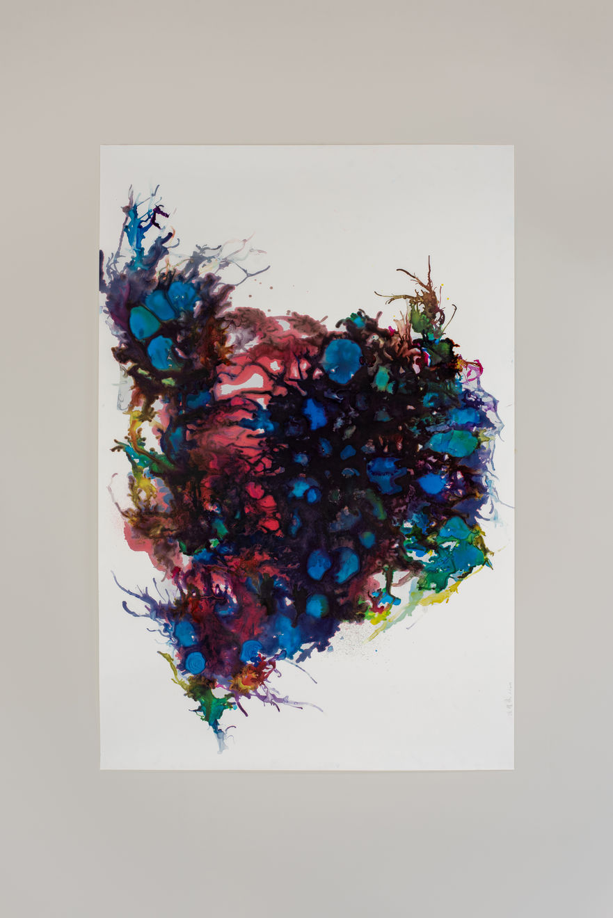 Sophie Hing Yee Cheung, CMYK Painting: Veins, Going Crazy, 2024