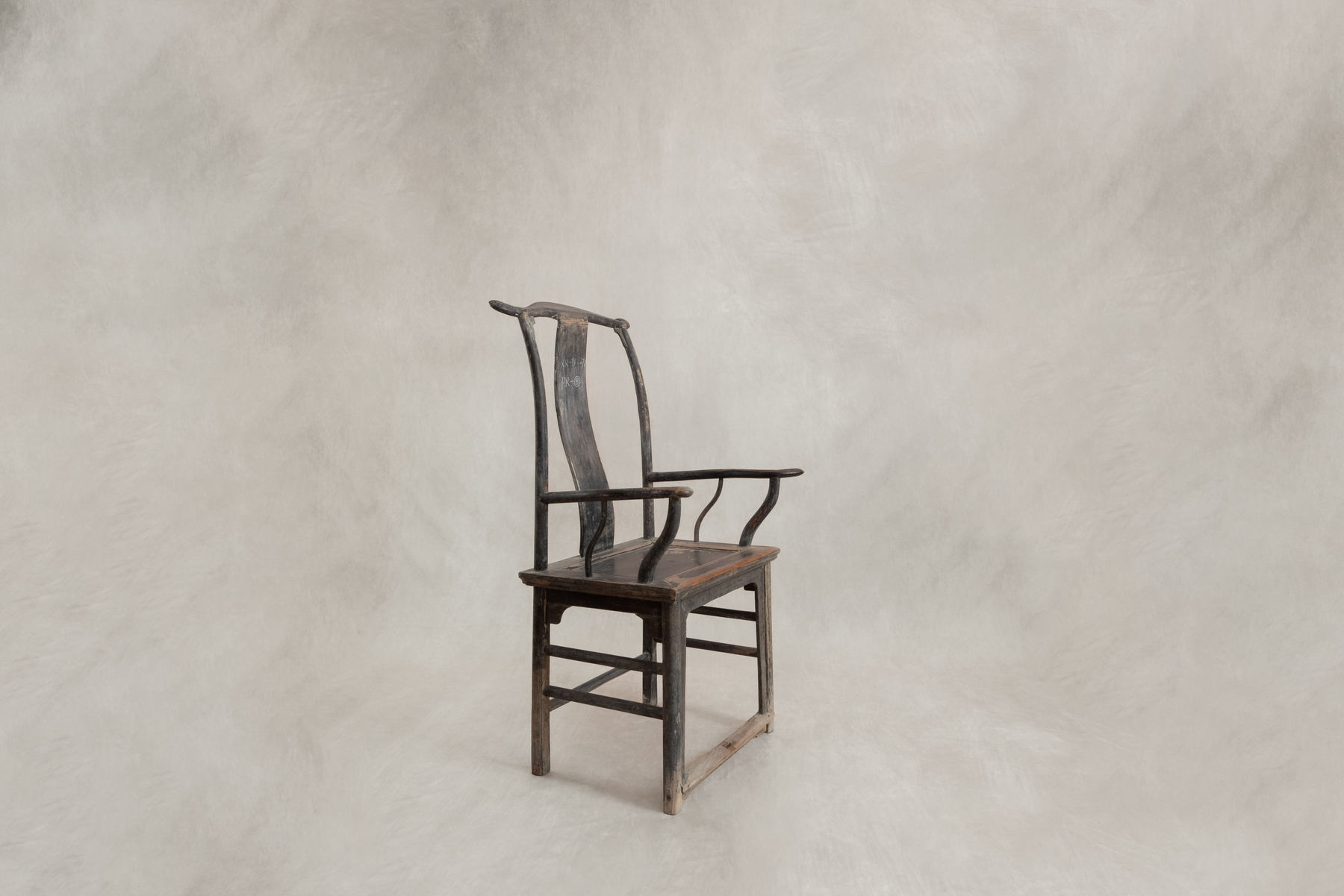 Chinese Antique, Pair of Official's Hat Armchairs, Henan Province, Early 19th Century