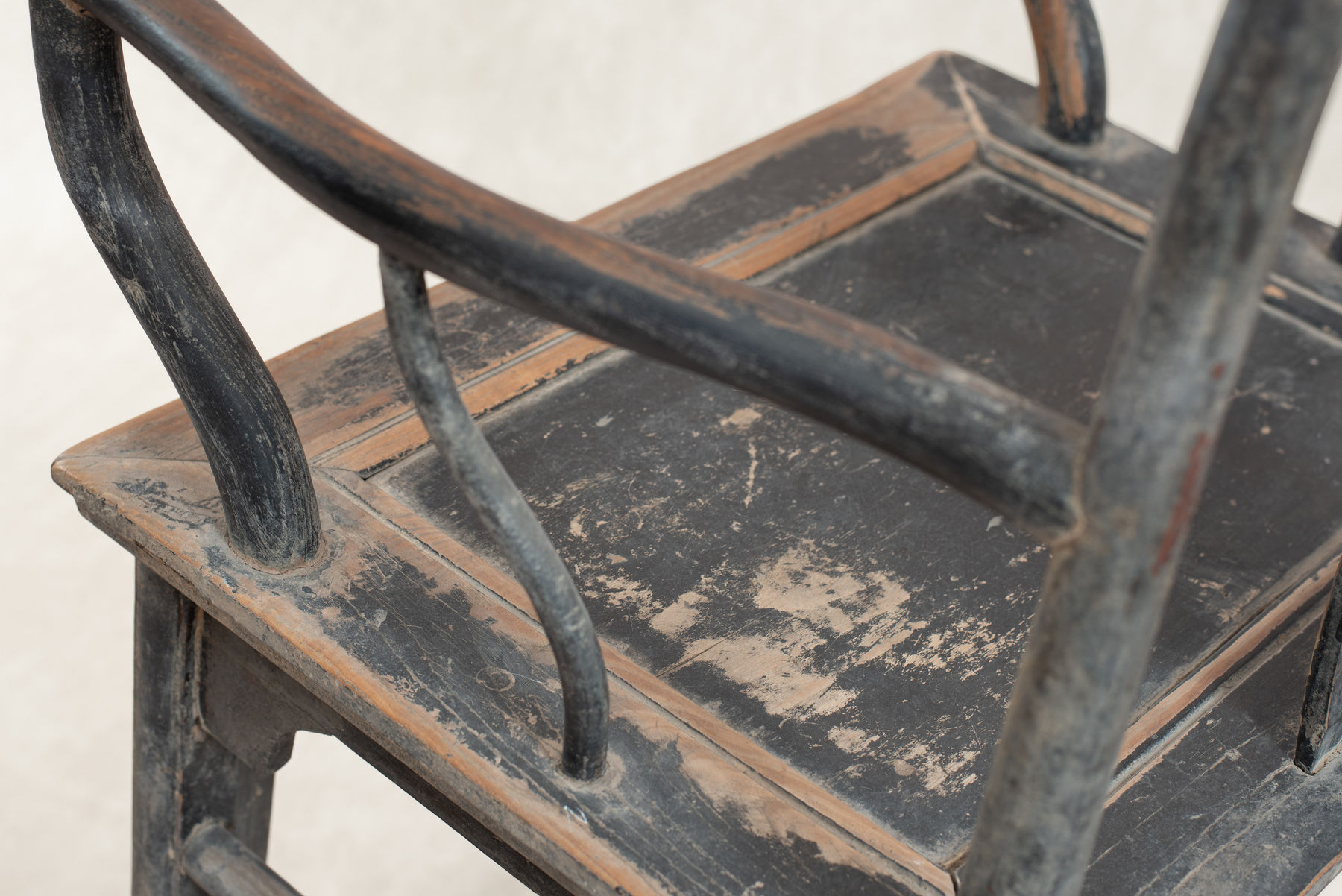 Chinese Antique, Pair of Official's Hat Armchairs, Henan Province, Early 19th Century