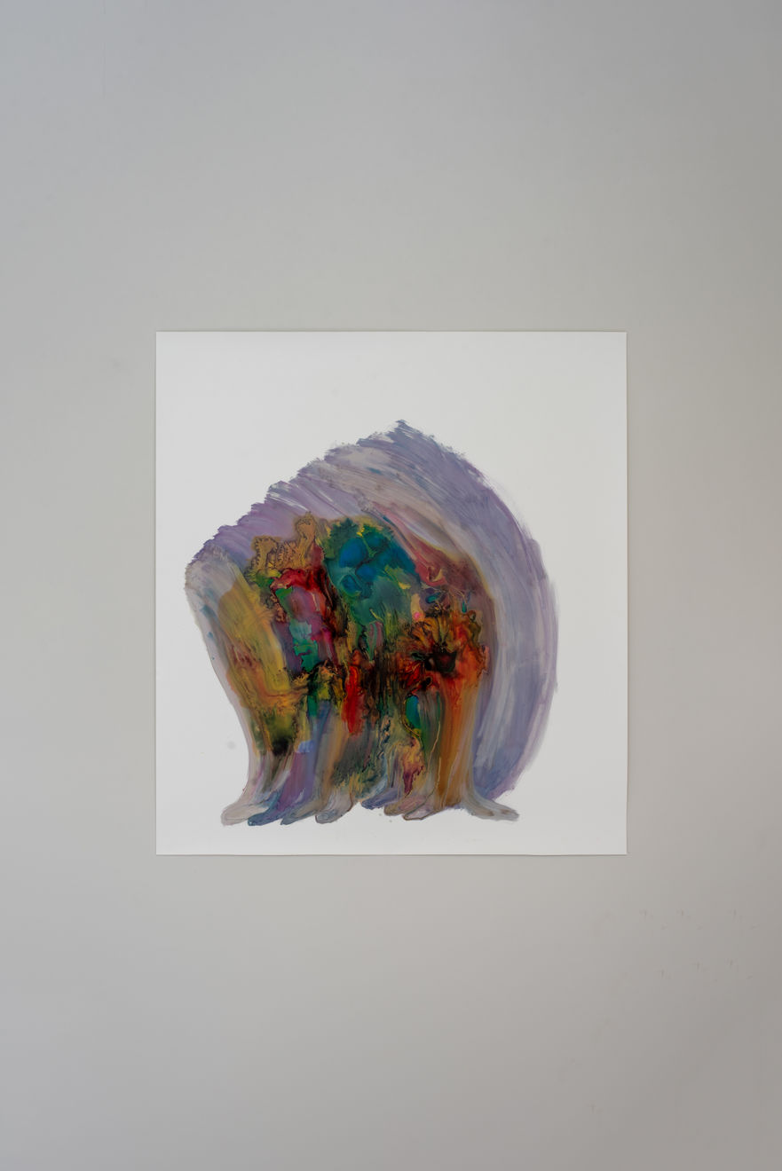 Sophie Hing Yee Cheung, CMYK Painting: Human Bodies Reflected in Tube Windows, 2024