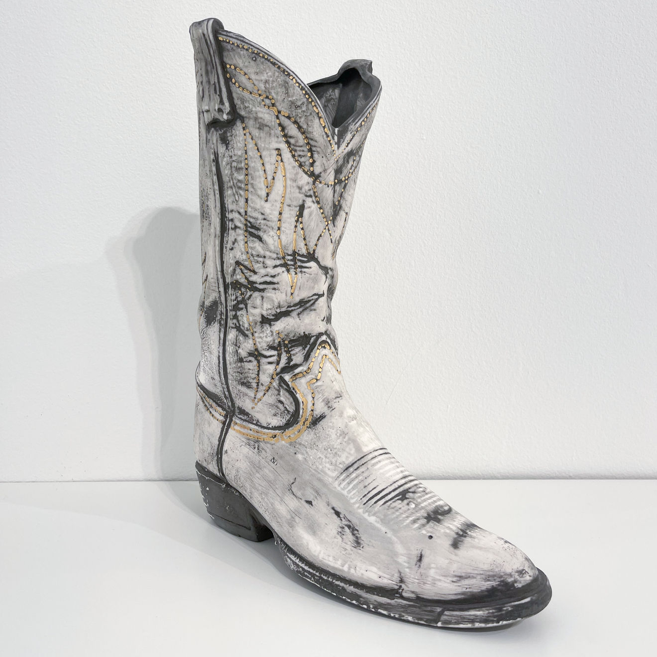 Brock DeBoer, Black Cowboy Booth With Gold Stitching, 2024