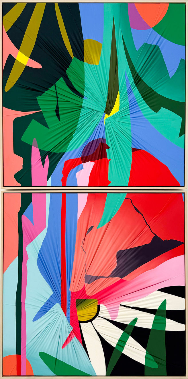 Carrie Gillen stretched fabric painting