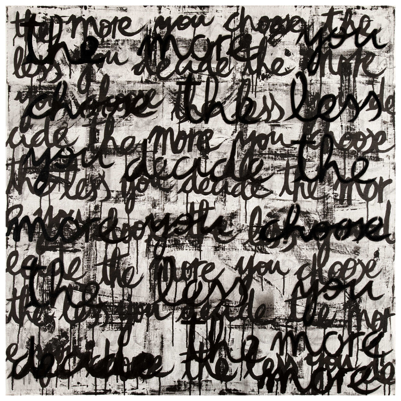 by Ohne Titel, The more you choose, the less you decide, 2018