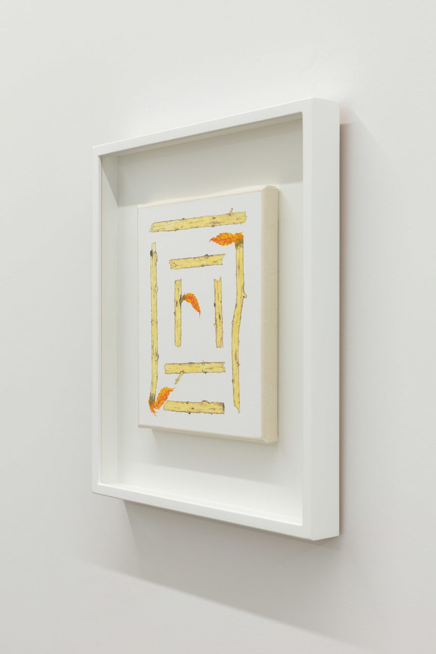 Zina Swanson, Imagined wood with leaf flames (Burn wood and the flames will form themselves into the shapes of the leaves of the trees from which the wood came), 2020