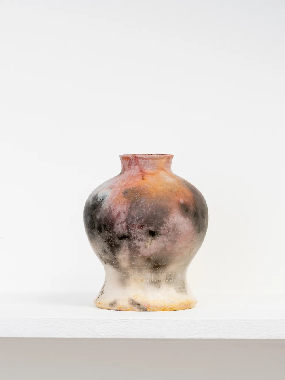 Alison Wing Yin Poon, Saggar Exaggerated Plum Vase 1, 2023