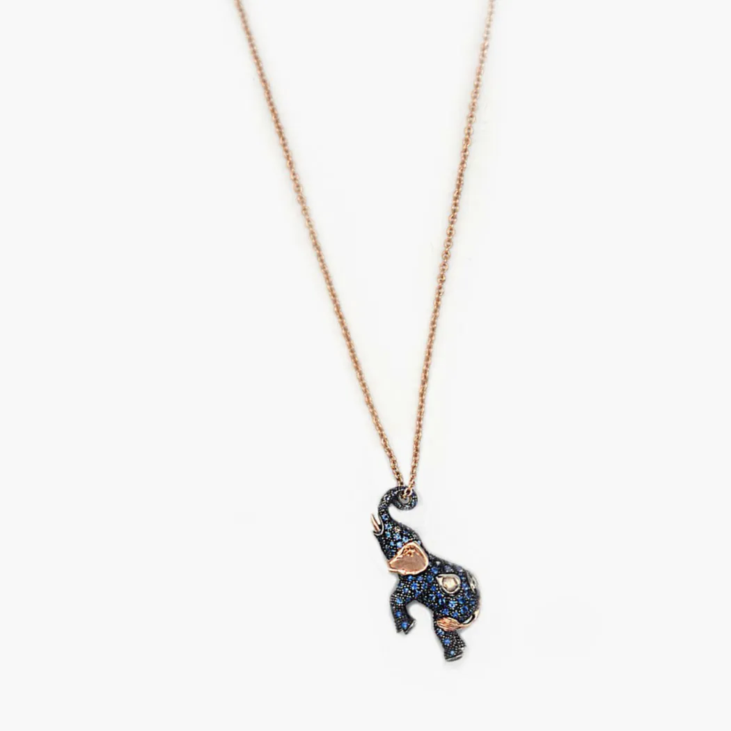 Bibi Van Der Velden, Sapphire Elephant Necklace
