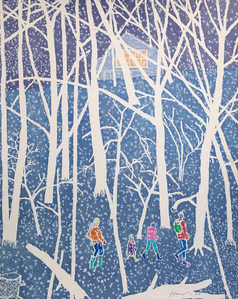 Tom Hammick, Snowy Wood, E.V 2/2, 2025