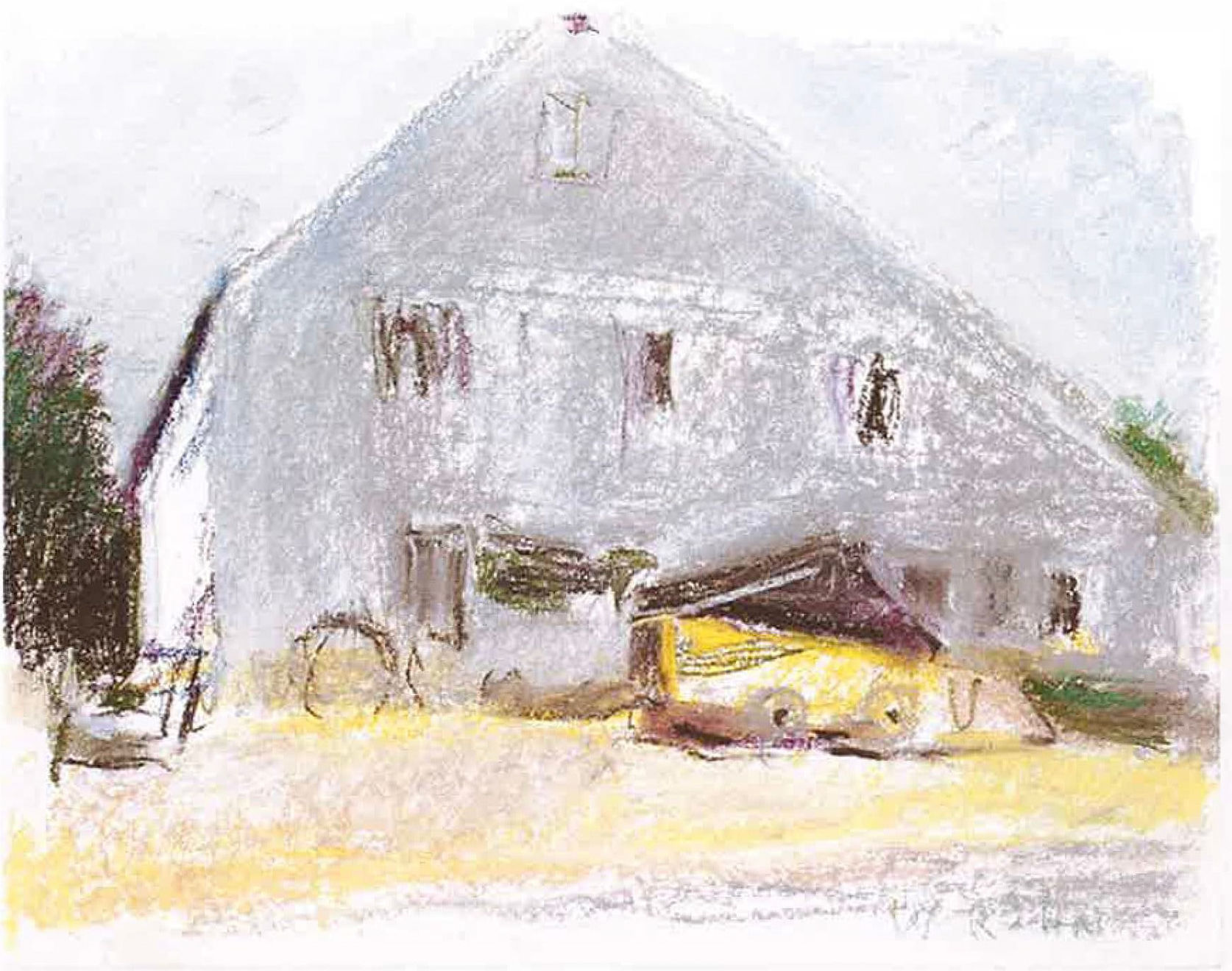 Wolf Kahn, Obsolete Barn in Southampton, 2012