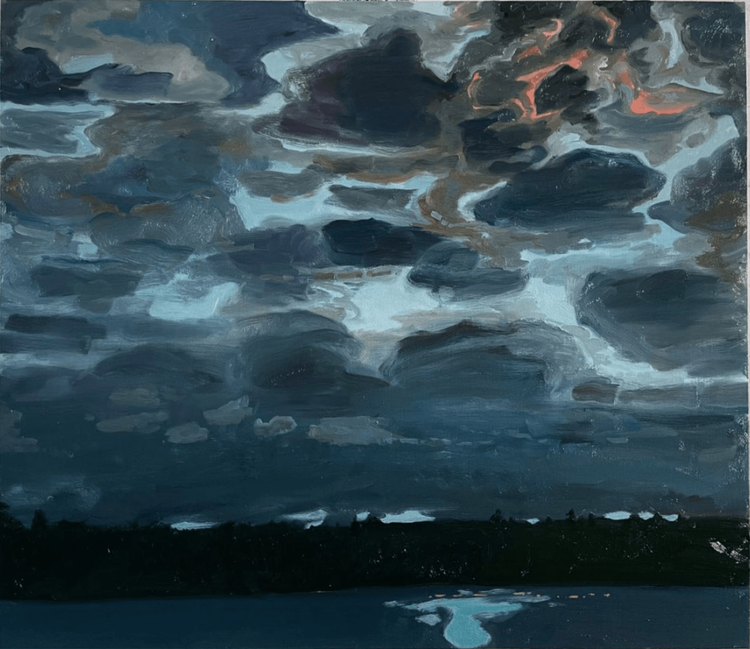 Eric Aho, Moonlit Snowfield, 2023