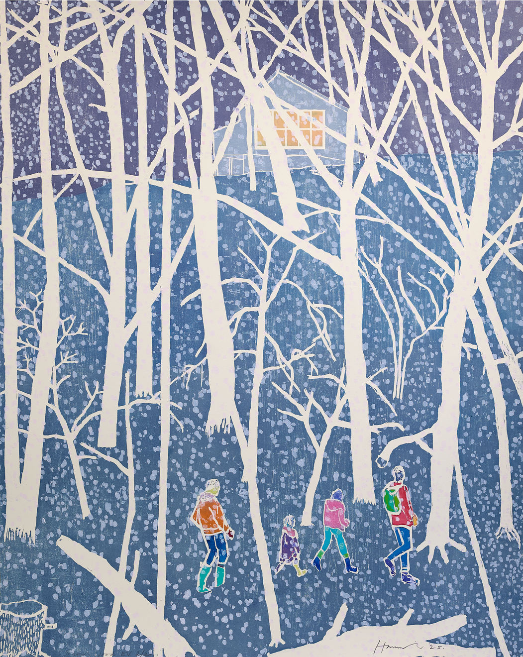 Tom Hammick, Snowy Wood, E.V 2/2, 2025