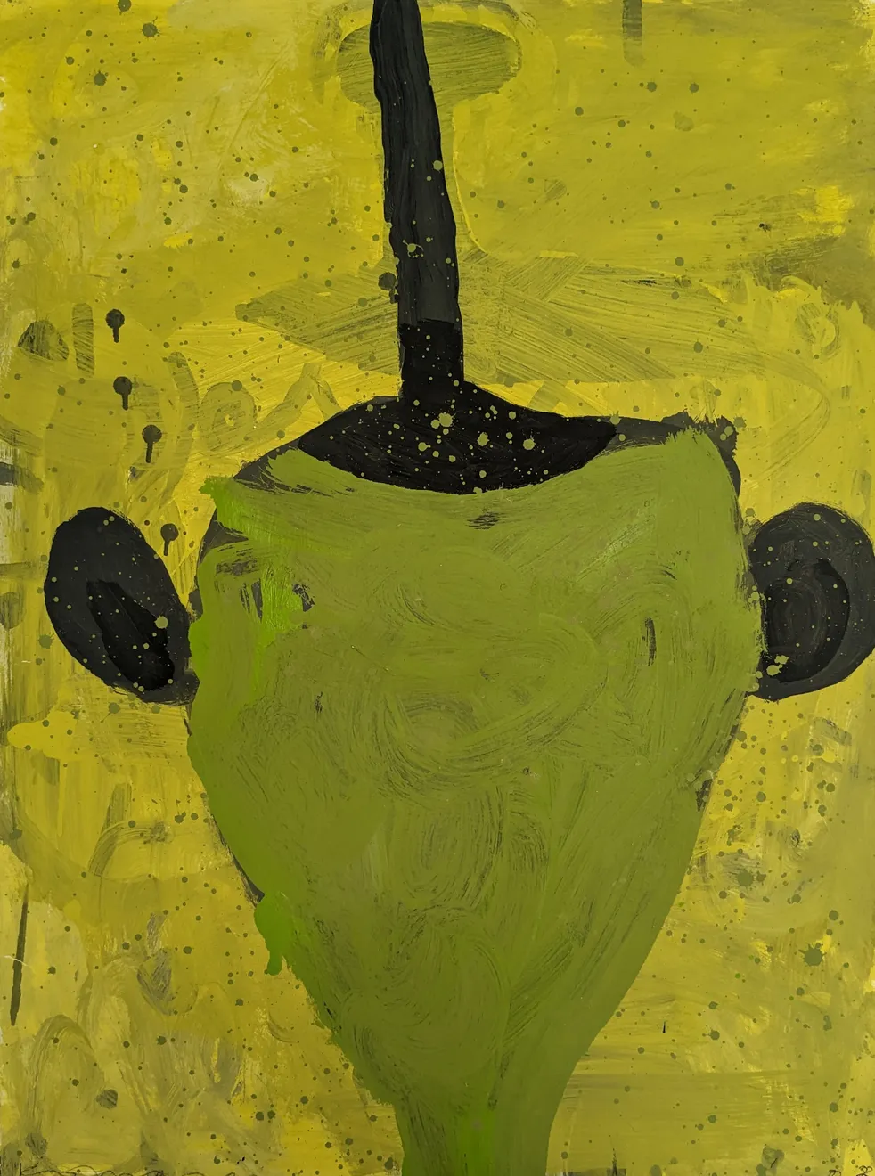 Gary Komarin, Untitled Vessel Pistachio on Moss, 2022