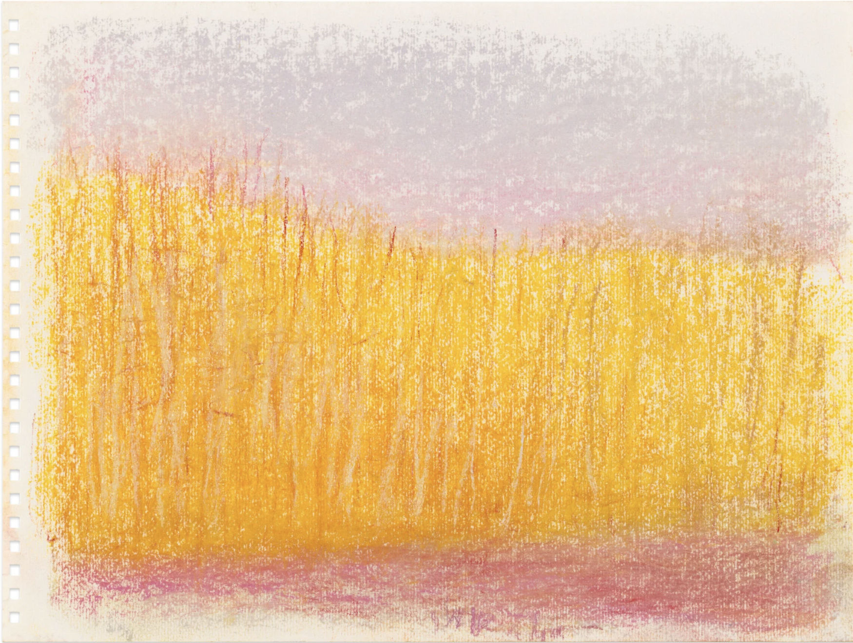 Wolf Kahn, Pale Purple Sky/Dark Purple Ground, 2016