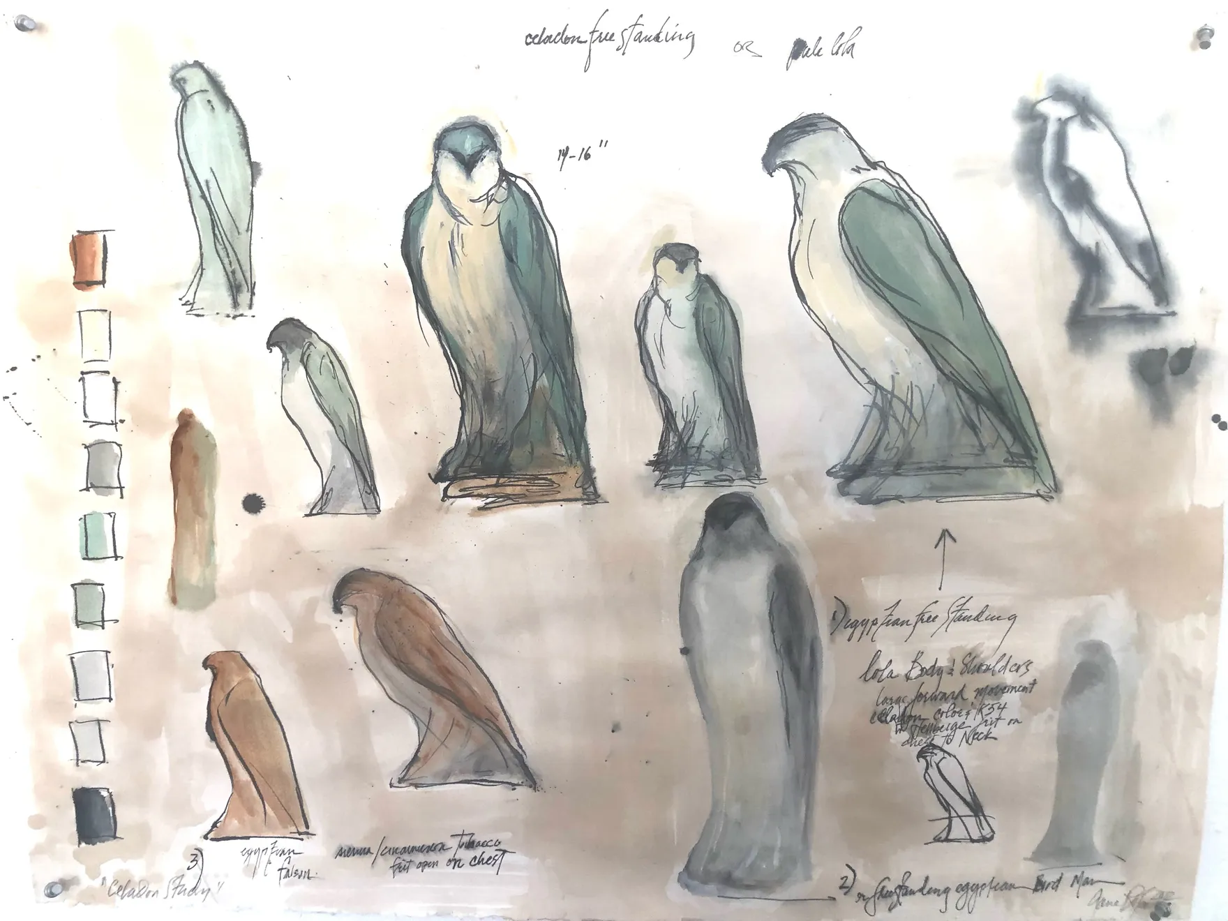 Jane Rosen, Celadon Free Standing Glass Blow Study, 2012