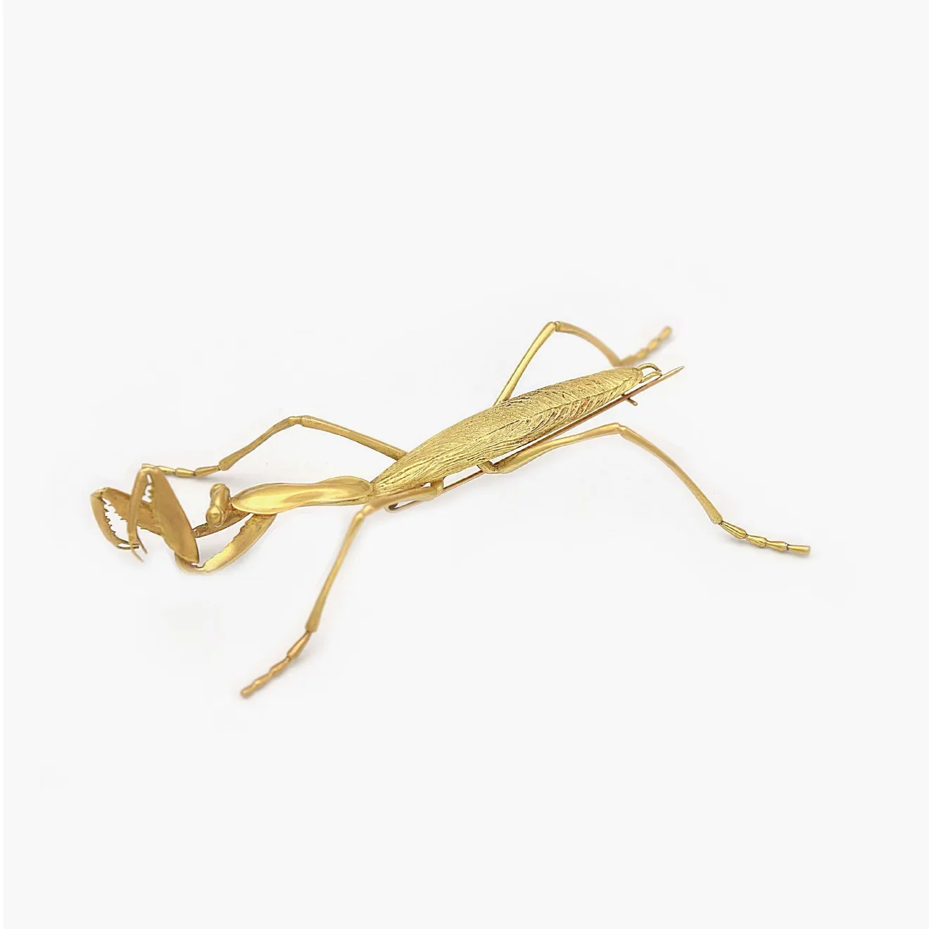 Gabriella Kiss, Gold Praying Mantis Brooch