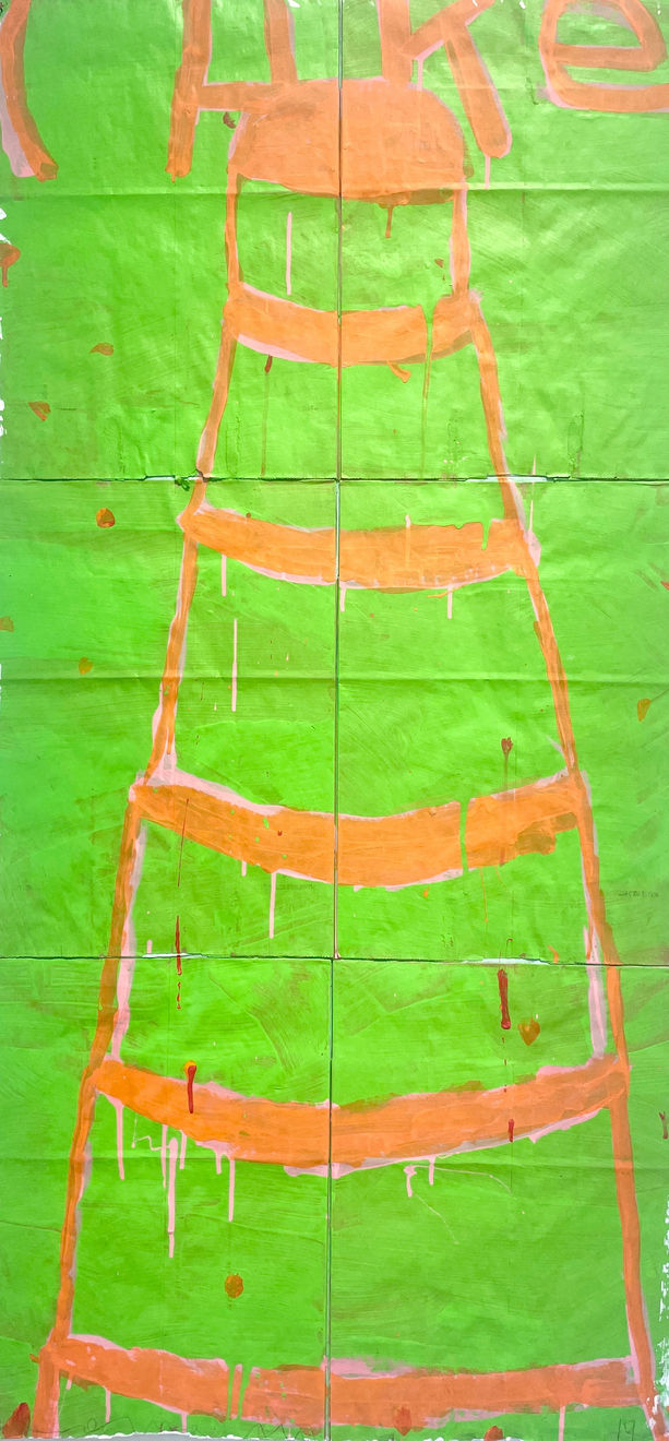 Gary Komarin, Orange on Pistachio , 2020