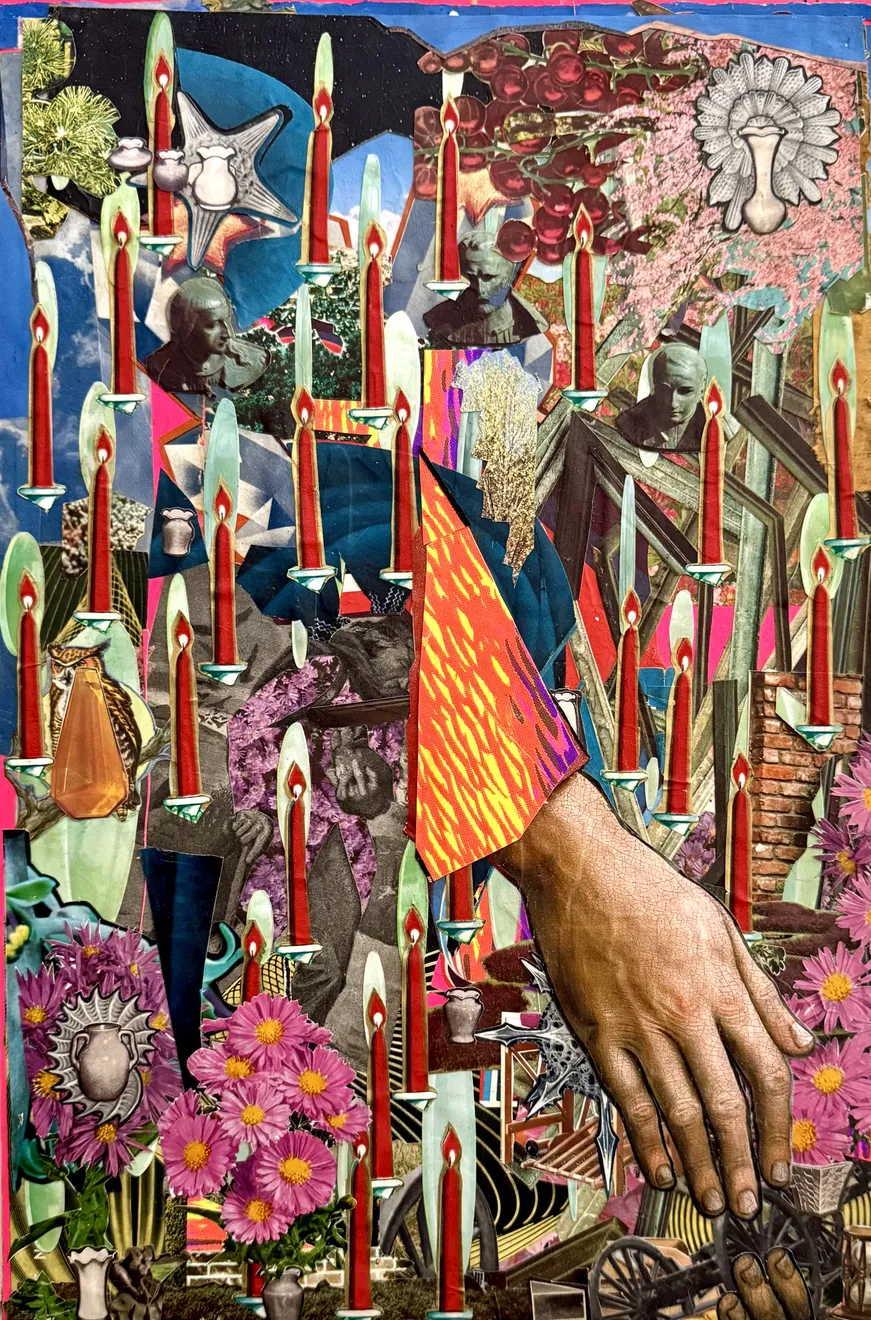 Lance Letscher, Flaming Hand, 2025