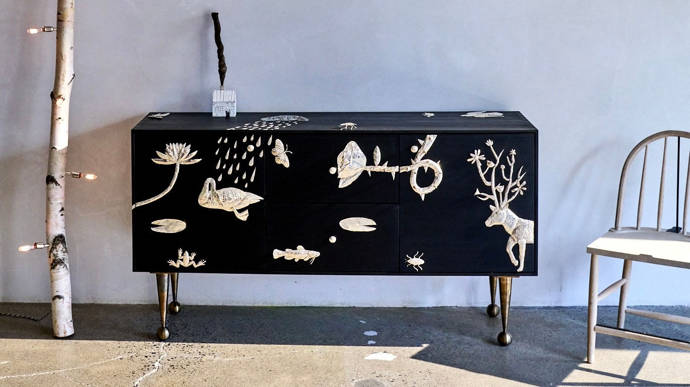 Sawkille Co., Silver Stag Credenza, 2023