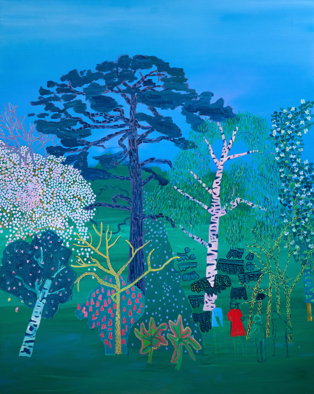Tom Hammick, Four Friends in a Garden, 2025